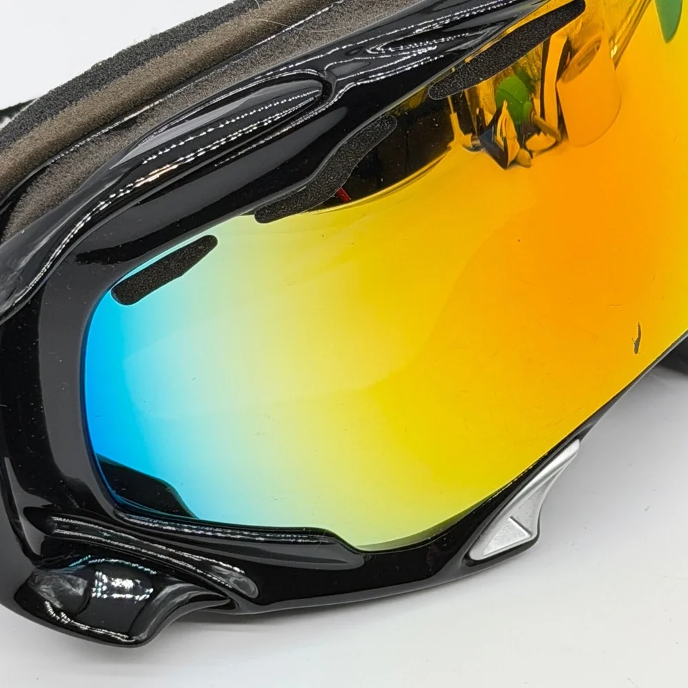 Oakley Splice Snow Goggles Black Frame Fire Iridium Polarized Lens Ski Snowboard